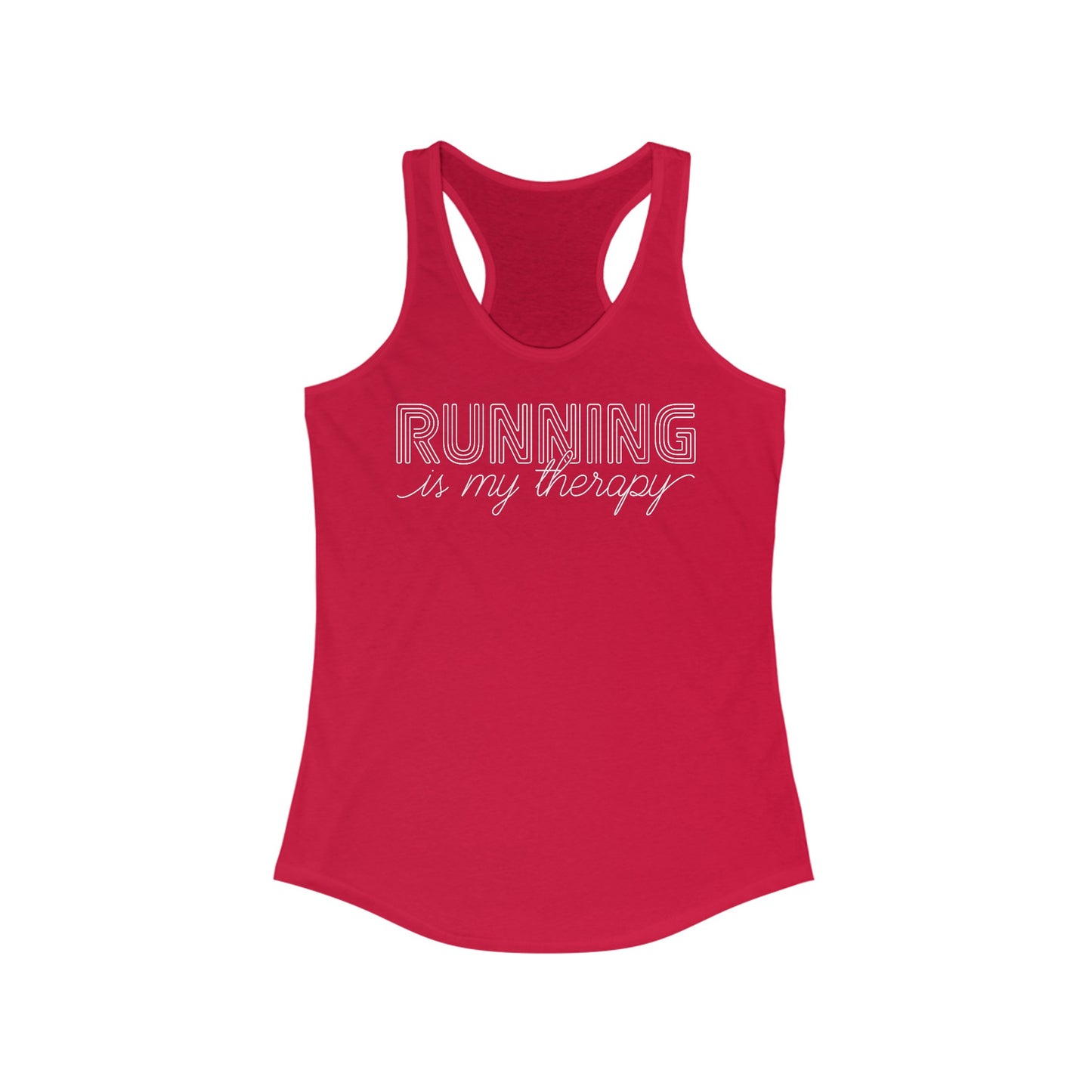 Women's Ideal Racerback Tank - Running is My Therapy