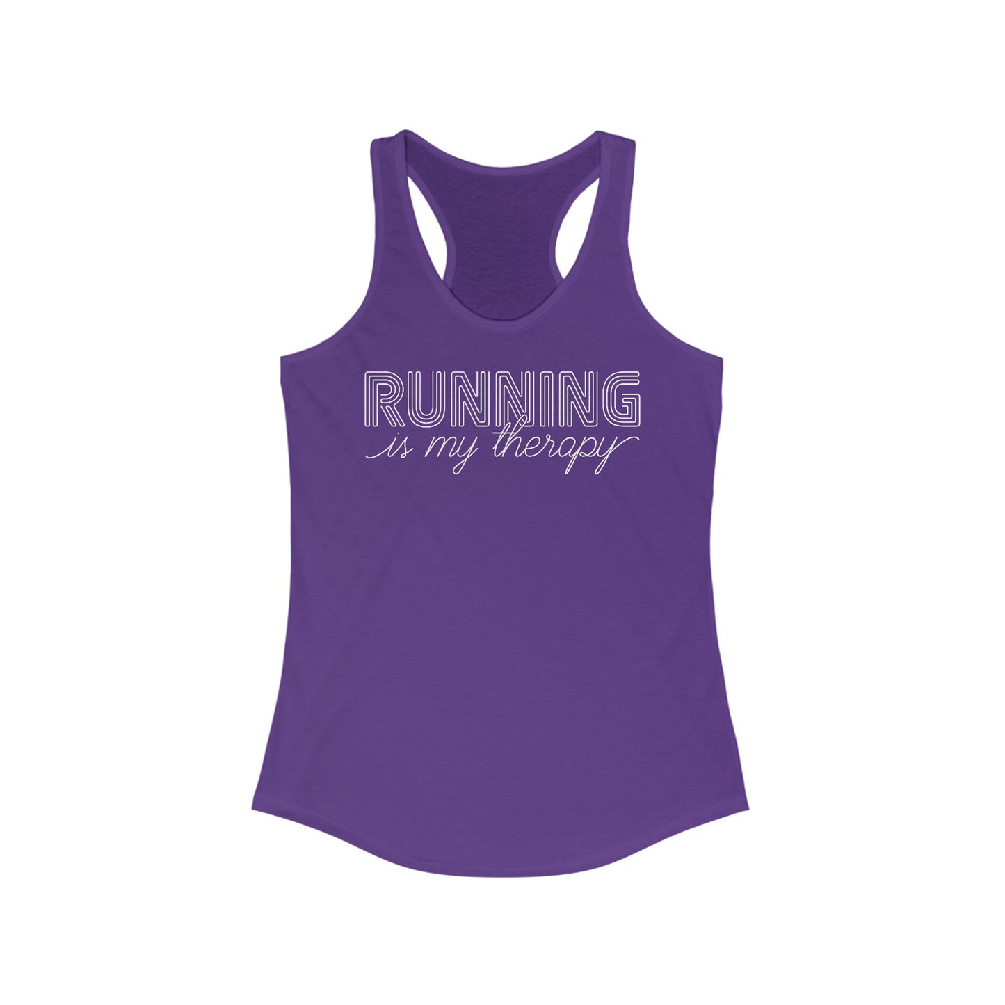 Women's Ideal Racerback Tank - Running is My Therapy