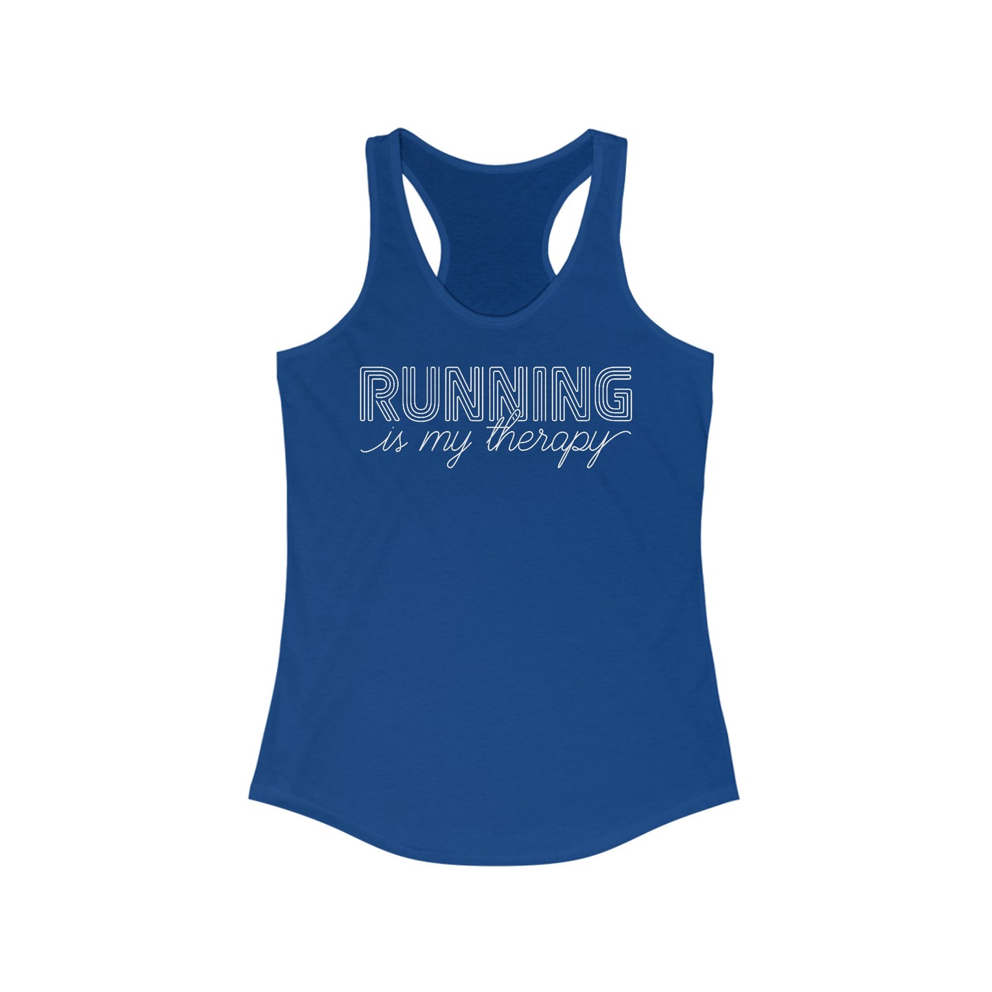 Women's Ideal Racerback Tank - Running is My Therapy