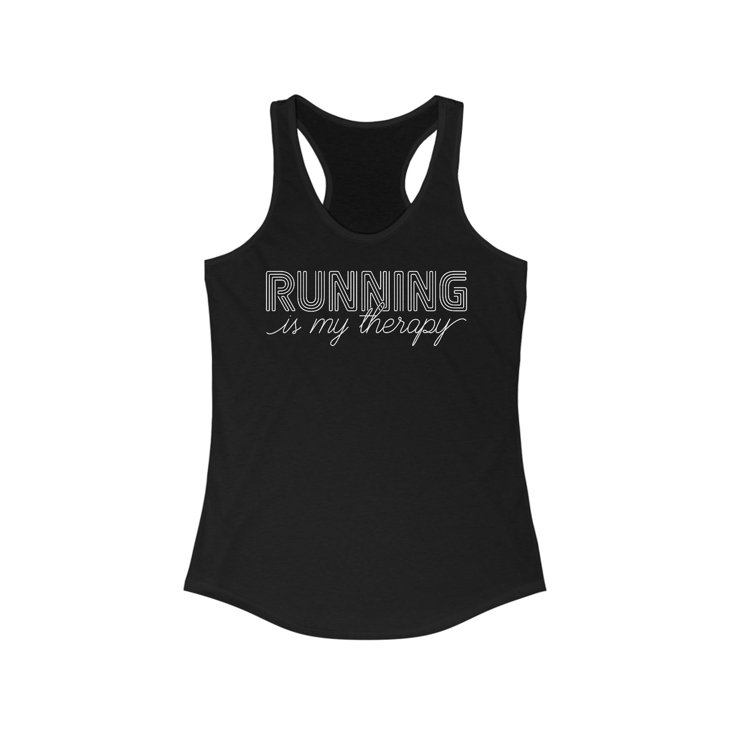 Women's Ideal Racerback Tank - Running is My Therapy