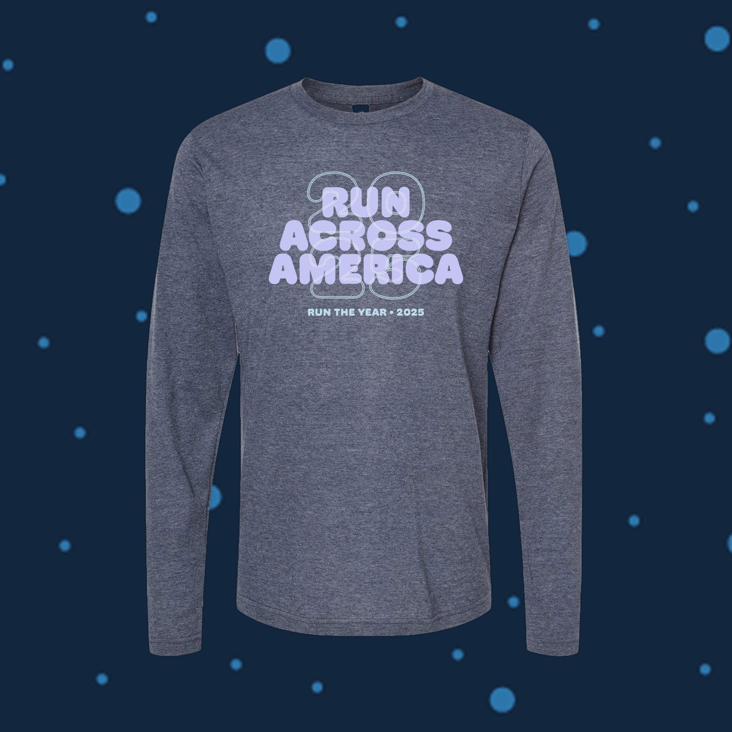 Long-sleeve tee: Run the Year 2025