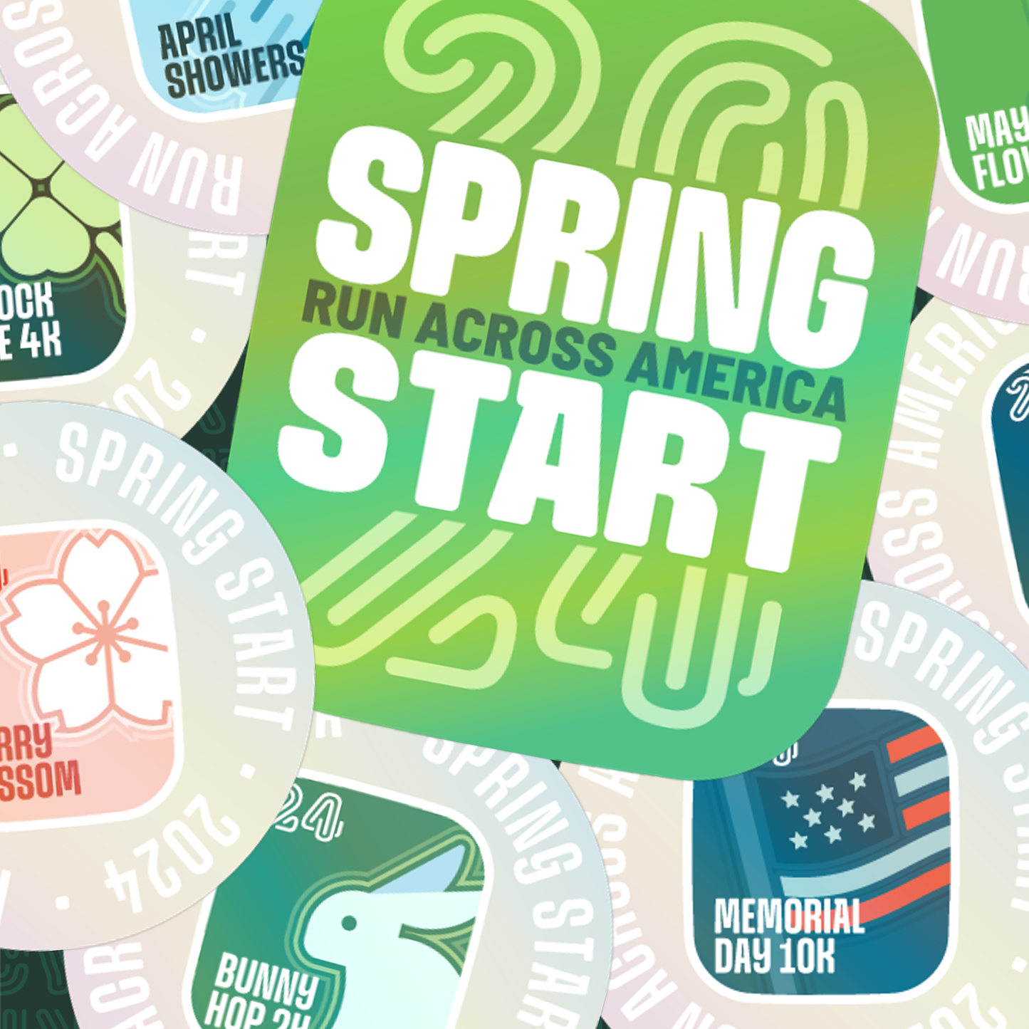 Holographic stickers: Spring Start 2024