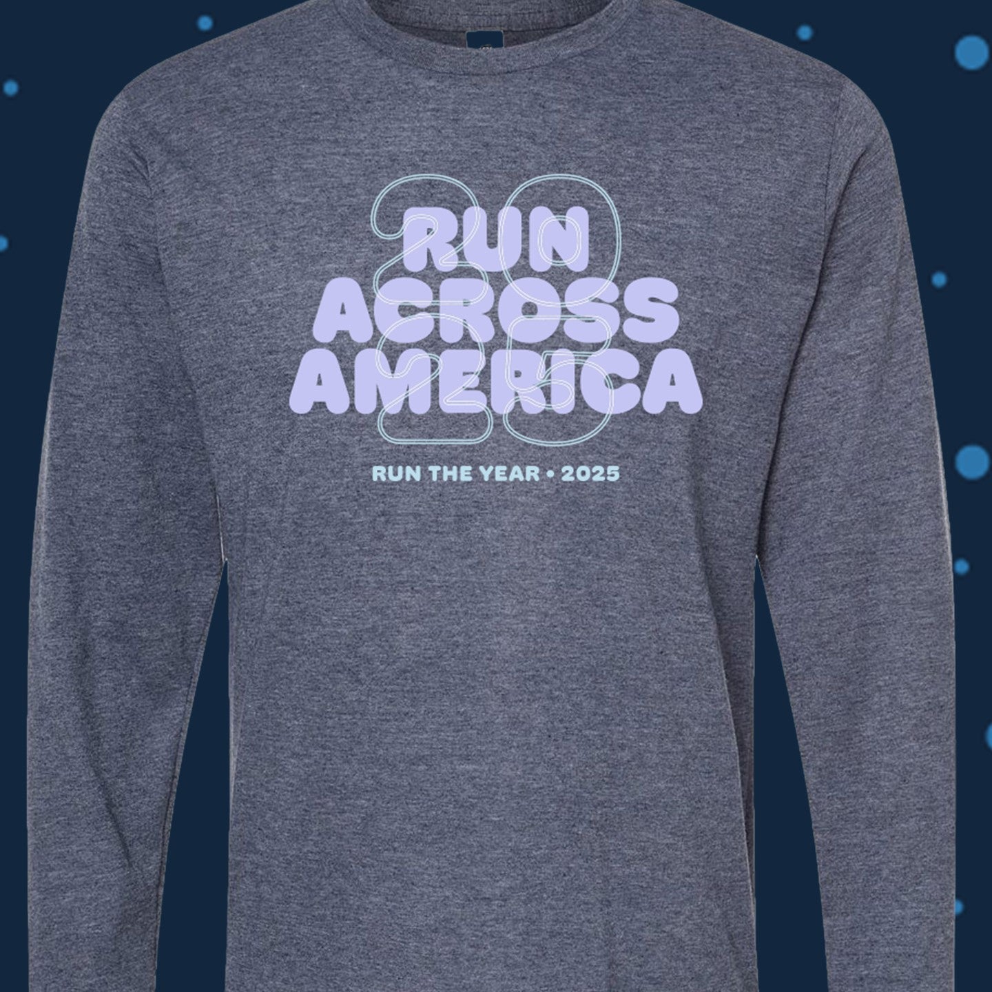 Long-sleeve tee: Run the Year 2025